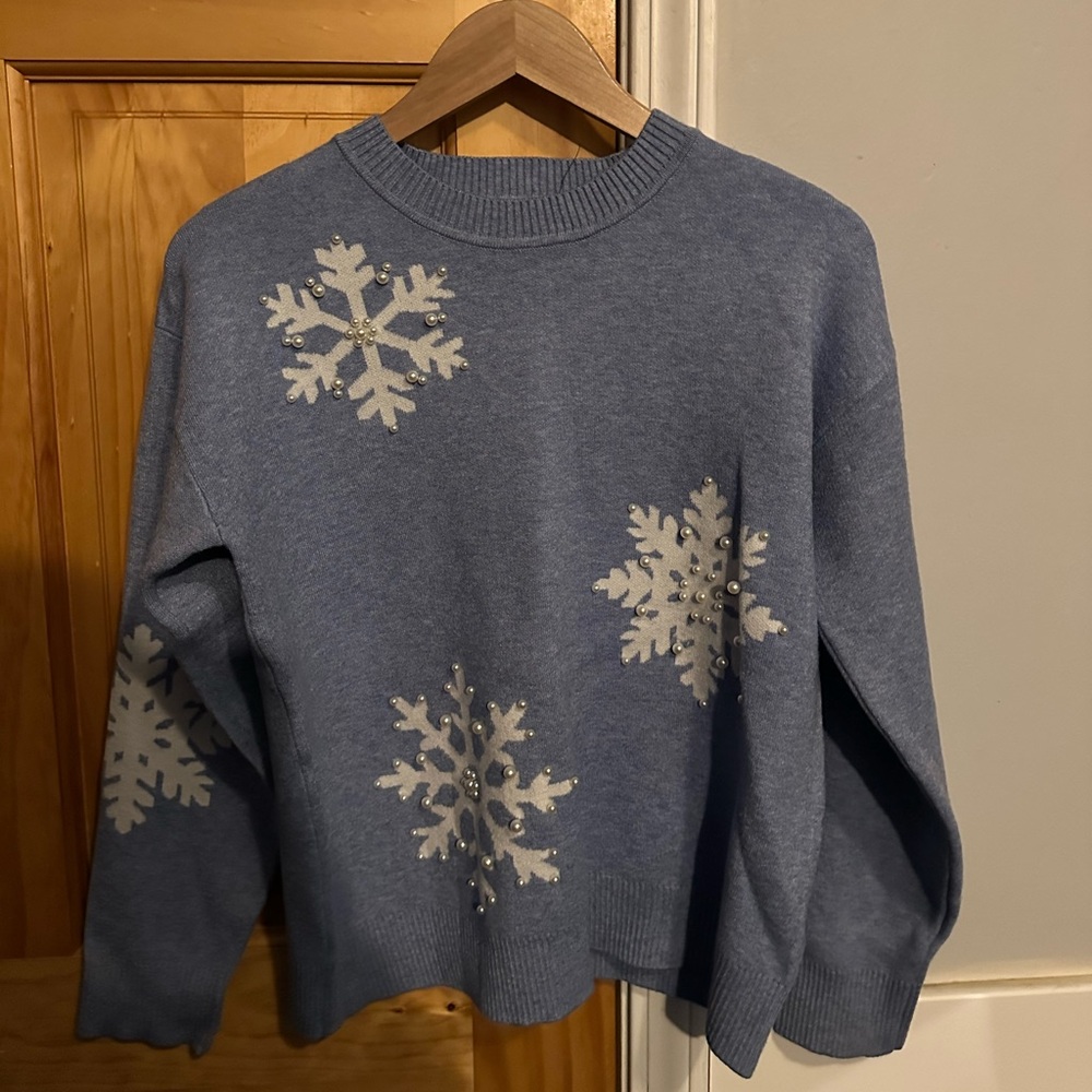 Blue Snowflake Women's Sweater